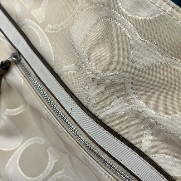 Tan Coach Allover Logo Shoulder Bag - Picture 5 of 9